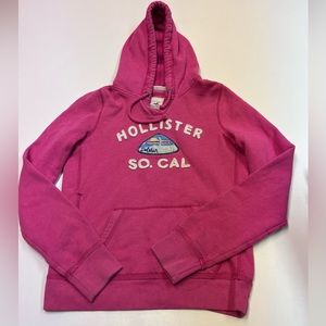 Hollister Bright Pink So-Cal Hoodie. Size L.